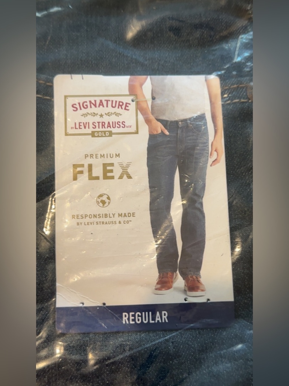 Levi's Signature Premium Flex Regular Fit Men's Jeans - Dark Blue